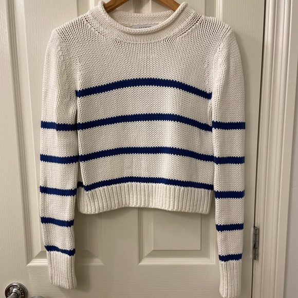 La Ligne White and Blue Striped Sweater - Picture 4 of 12